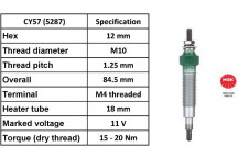 Glow Plug Hyundai Mitsubishi 86-06