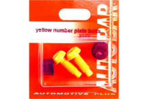 Autobar Number Plate Bolts Yellow Pack of 2