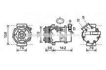 COMPRESSOR SAAB 43711 10-12