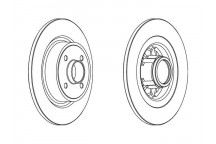SGL BRK DISC R NO BEARING MEGANE 99-04