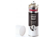Simoniz SIMP18D Gloss White Acrylic Spray Paint 500ml - Brig