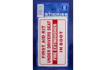 First Aid Kit Under Seat Sticker