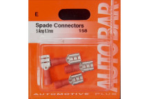 Autobar Female Spade 6.3mm 5 Amp Pack of 4