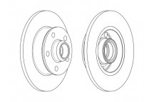 SGL BRK DISC R VW CADDY GOLF PASSAT VENTO 81-99