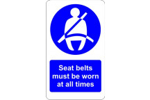 Seat Belt Must Be Worn At All Times Sticker