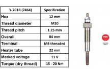 Glow Plug KIA Mazda Suzuki 88-03