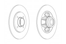 SGL BRK DISC R CLIO 00-05