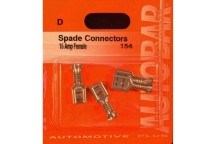 Autobar Female Spade 6.3mm 15 Amp Pack of 4