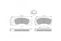 BRK PAD SET FT DAIHATSU MITSUBISHI PERODUA 98-28