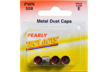 Pearl Automotive PWN558 Metal Tyre Valve Dust Caps - Pack of