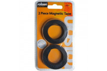 Rolson 60871 Magnetic Tape Pack of 2 - Flexible Self-Adhesiv