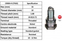 SPARK PLUG CR9EH-9