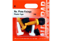 Autobar Number Plate Fixings Plastic Pack of 4