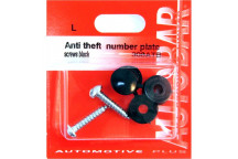 Autobar Anti?Theft Number Plate Fittings Black Pack of 2