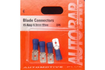 Autobar Male Blades 6.3mm 15 Amp Pack of 2