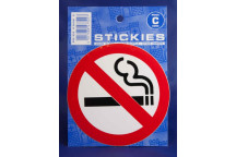 No Smoking Large Round Sticker