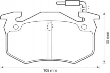 BRK PAD SET FT CITRO?N 82-95