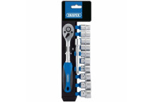 Draper Tools 16371 12-Piece Metric Socket & Ratchet Set - 3/