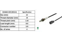 LAMBDA SENSOR CITR C1 PEUG 108 TOYO YARIS 10-21