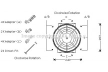CLG FAN 12 VOLT UNIVERSAL 9IN