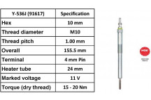 Glow Plug Ssangyong 04-17