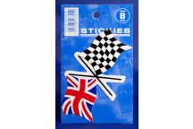 Crossed Flags Sticker