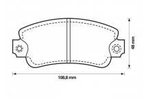 BRK PAD SET FT FIAT SEAT SUZUKI 76-06