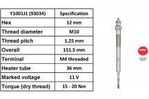 Glow Plug Isuzu 06-12