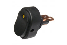 Pearl Automotive PWN950 Rocker Switch - Round Hole Amber