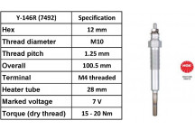 Glow Plug Daihatsu Toyota 83-98