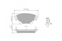 BRK PAD SET R FORD JAGUAR 00-09