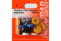 Autobar Number Plate Screws All Colours Pack of 8
