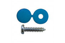 Pearl Automotive PWN718 Number Plate Screws & Caps - Blue