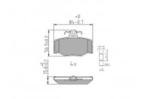 BRK PAD SET R NISSAN 90-07