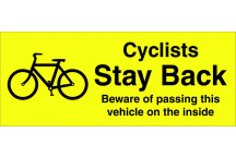Cyclist Stay Back Sticker
