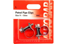 Autobar Petrol Pipe Clips 11?13mm Pack of 2