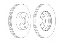 SGL BRK DISC FT MERC C E SLK CLASS 07-17