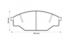 BRK PAD SET FT TOYOTA VW 77-17