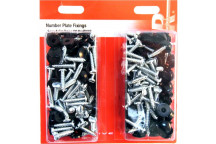 Autobar Number Plate Screws & Caps Black Pack of 100