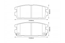 BRK PAD SET R HYUNDAI 01-06