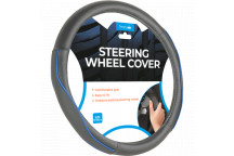 Simply Auto SWC120 Black and Blue Steering Wheel Cover
