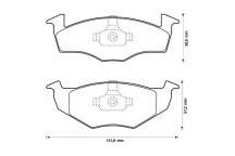 BRK PAD SET FT SEAT VW 77-02