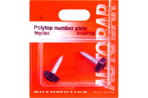 Autobar Polytop Number Plate Fittings Black Pack of 2