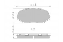 BRK PAD SET FT ISUZU MAZDA 90-98