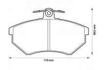 BRK PAD SET FT AUDI SEAT VW 77-04