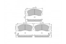 BRK PAD SET FT SUBARU 89-00