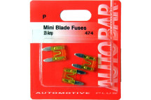 Autobar Mini Blade Fuses 20 Amp Pack of 3