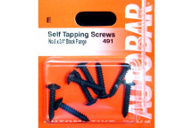 Autobar Self?Tapper Black Flange 6x3/4 Pack of 6