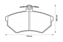 BRK PAD SET FT AUDI SEAT VW 81-04