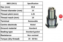 Spark Plug Alfa Romeo BMW Talbot Jaguar Porsche 55-90